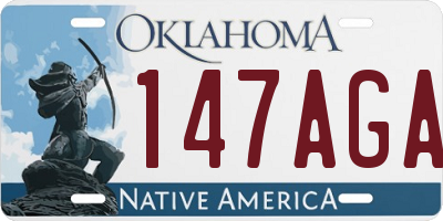 OK license plate 147AGA
