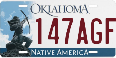 OK license plate 147AGF