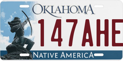 OK license plate 147AHE
