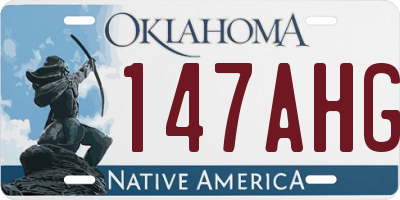 OK license plate 147AHG