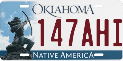 OK license plate 147AHI