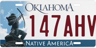 OK license plate 147AHV