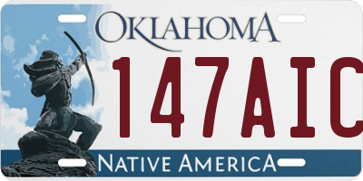 OK license plate 147AIC