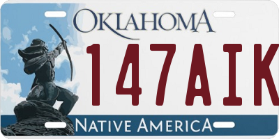 OK license plate 147AIK