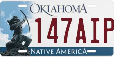 OK license plate 147AIP