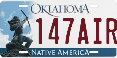 OK license plate 147AIR