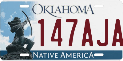 OK license plate 147AJA