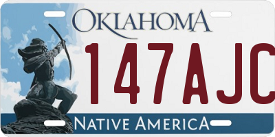 OK license plate 147AJC