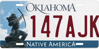 OK license plate 147AJK