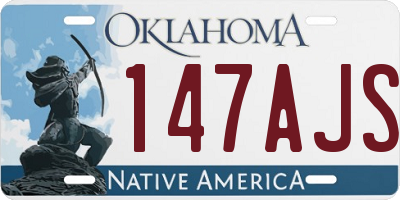 OK license plate 147AJS