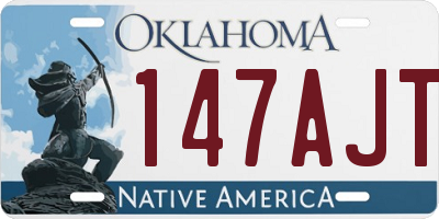 OK license plate 147AJT