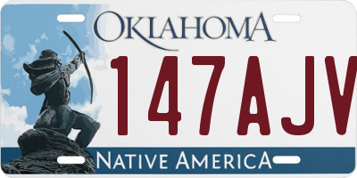 OK license plate 147AJV