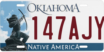 OK license plate 147AJY