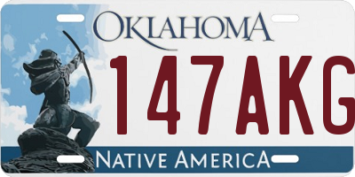 OK license plate 147AKG