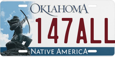 OK license plate 147ALL