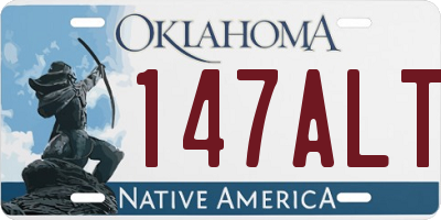 OK license plate 147ALT