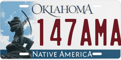 OK license plate 147AMA