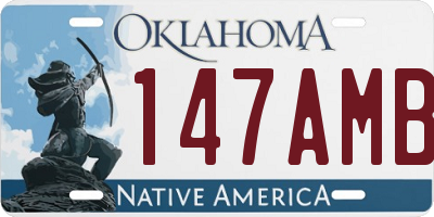 OK license plate 147AMB