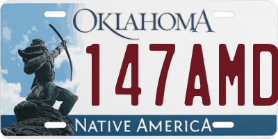 OK license plate 147AMD