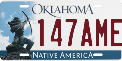 OK license plate 147AME