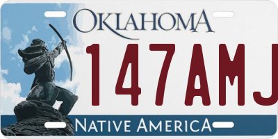 OK license plate 147AMJ