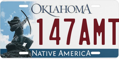 OK license plate 147AMT
