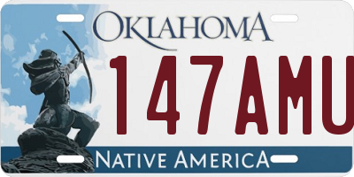 OK license plate 147AMU