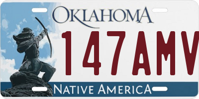 OK license plate 147AMV