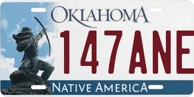 OK license plate 147ANE