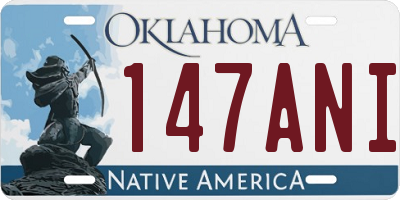 OK license plate 147ANI
