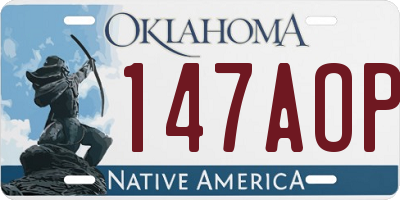 OK license plate 147AOP