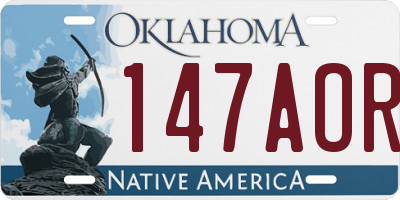OK license plate 147AOR