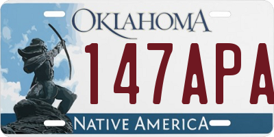 OK license plate 147APA