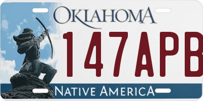 OK license plate 147APB
