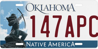 OK license plate 147APC