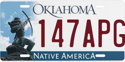 OK license plate 147APG