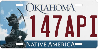 OK license plate 147API