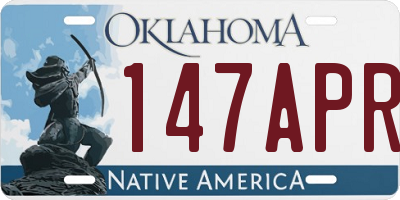 OK license plate 147APR
