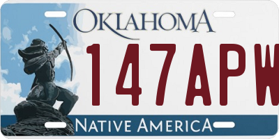 OK license plate 147APW