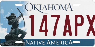 OK license plate 147APX