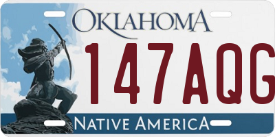 OK license plate 147AQG