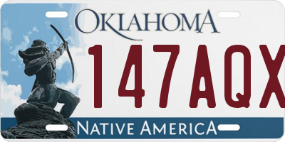 OK license plate 147AQX