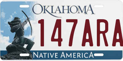 OK license plate 147ARA