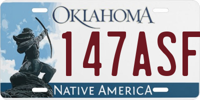 OK license plate 147ASF