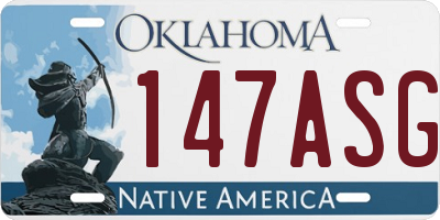 OK license plate 147ASG