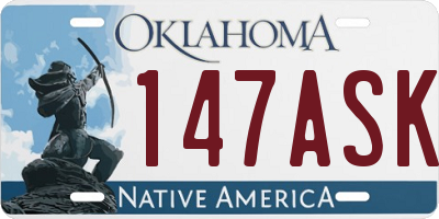 OK license plate 147ASK