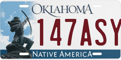 OK license plate 147ASY