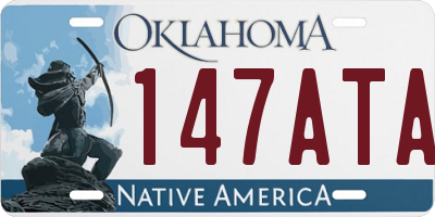 OK license plate 147ATA