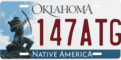 OK license plate 147ATG