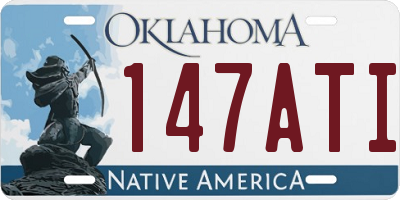 OK license plate 147ATI